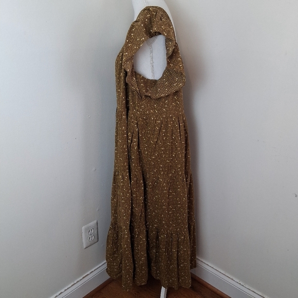 Madewell Petite Ruffle-Sleeve Tiered Midi Dress in Daisy Stitch Size 2X NWT - Picture 9 of 11